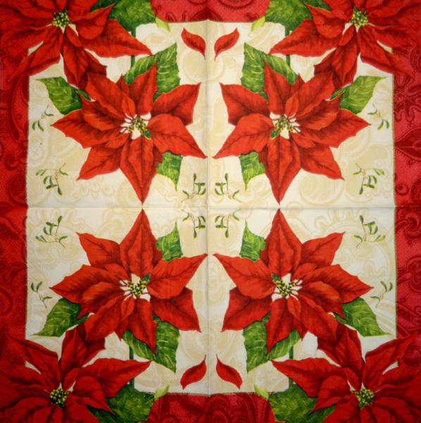 095 Christmas Flowers - 3-ply (95)